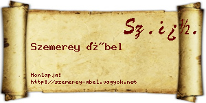 Szemerey Ábel névjegykártya