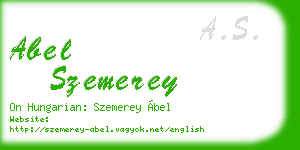 abel szemerey business card